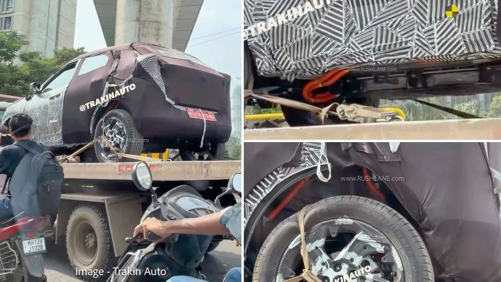 2027 Tata Nexon EV Spied on Flatbed Truck Revealing Battery Details
