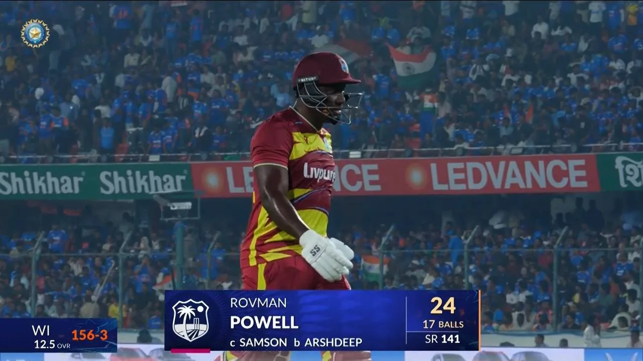 west indies vs india: Fourth T20I sees Powell wicket and Samson six